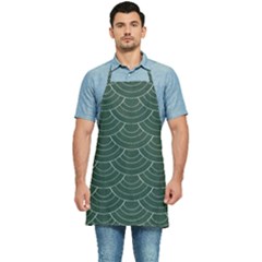 Green Sashiko Kitchen Apron by goljakoff