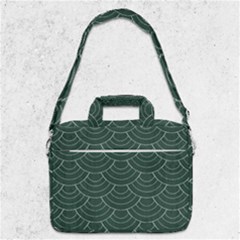 Green Sashiko Shoulder Laptop Bag by goljakoff