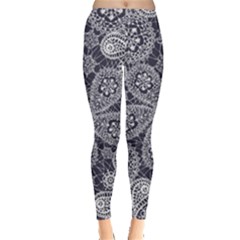 White flower mandala Leggings 