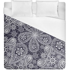 White flower mandala Duvet Cover (King Size)