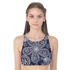 White flower mandala Tank Bikini Top