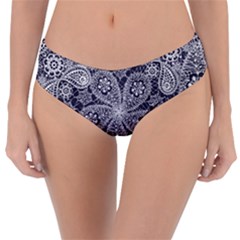 White flower mandala Reversible Classic Bikini Bottoms