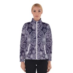 White flower mandala Winter Jacket