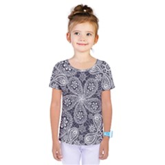 White flower mandala Kids  One Piece Tee