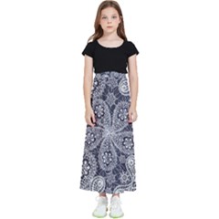 White Flower Mandala Kids  Skirt by goljakoff