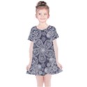 White flower mandala Kids  Simple Cotton Dress View1