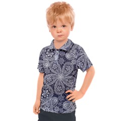 White flower mandala Kids  Polo Tee