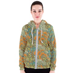 Orange Flowers Women s Zipper Hoodie by goljakoff