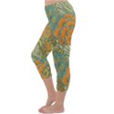 Orange flowers Capri Winter Leggings  View2