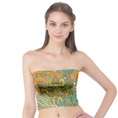 Orange Flowers Tube Top by goljakoff