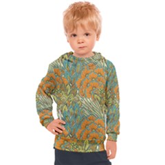 Orange Flowers Kids  Hooded Pullover by goljakoff