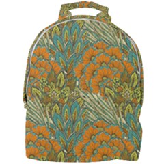 Orange Flowers Mini Full Print Backpack by goljakoff