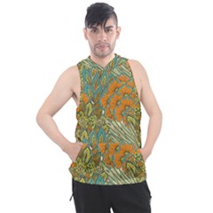 Orange Flowers Men s Sleeveless Hoodie by goljakoff