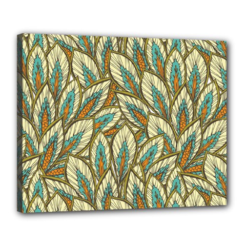 Field Leaves Canvas 20  X 16  (stretched) by goljakoff