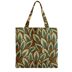 Field Leaves Zipper Grocery Tote Bag by goljakoff