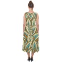 Field leaves Midi Tie-Back Chiffon Dress View2