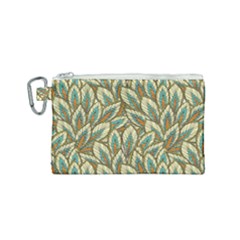 Field Leaves Canvas Cosmetic Bag (small) by goljakoff