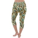 Field leaves Lightweight Velour Capri Yoga Leggings View4