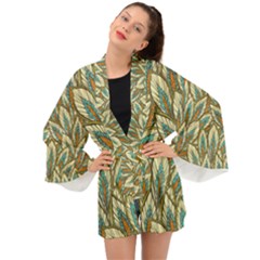 Field Leaves Long Sleeve Kimono by goljakoff