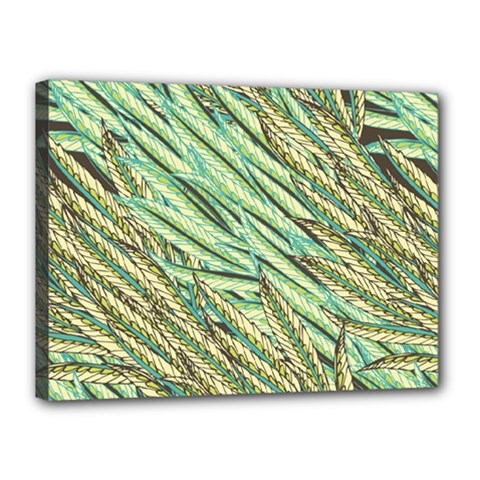 Green Leaves Canvas 16  X 12  (stretched) by goljakoff