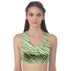 Green Leaves Sports Bra by goljakoff