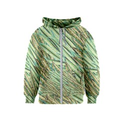 Green Leaves Kids  Zipper Hoodie by goljakoff