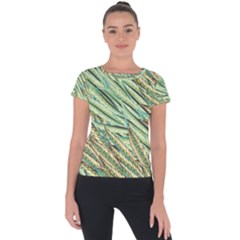 Green Leaves Short Sleeve Sports Top  by goljakoff