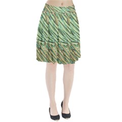 Green Leaves Pleated Skirt by goljakoff