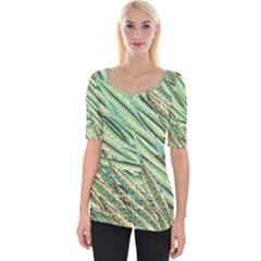 Green Leaves Wide Neckline Tee