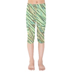 Green Leaves Kids  Capri Leggings  by goljakoff