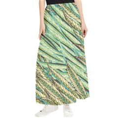 Green Leaves Maxi Chiffon Skirt by goljakoff