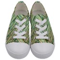 Green leaves Kids  Low Top Canvas Sneakers View1