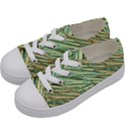 Green leaves Kids  Low Top Canvas Sneakers View2