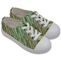 Green leaves Kids  Low Top Canvas Sneakers View3