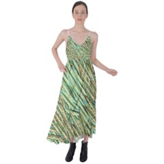 Green Leaves Tie Back Maxi Dress by goljakoff