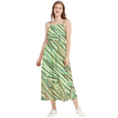 Green Leaves Boho Sleeveless Summer Dress by goljakoff