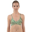 Green leaves Wrap Around Bikini Top View1