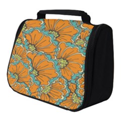 Orange Flowers Full Print Travel Pouch (small) by goljakoff