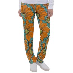 Orange Flowers Women s Casual Pants by goljakoff