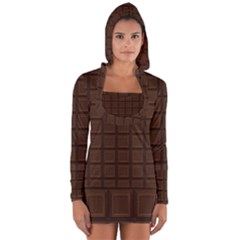 Chocolate Long Sleeve Hooded T-shirt by goljakoff