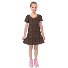 Chocolate Kids  Short Sleeve Velvet Dress by goljakoff