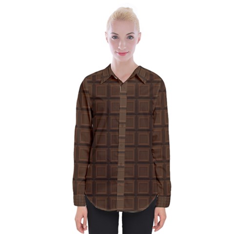 Chocolate Womens Long Sleeve Shirt by goljakoff