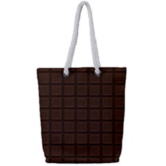 Chocolate Full Print Rope Handle Tote (small) by goljakoff