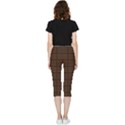 Chocolate Inside Out Lightweight Velour Capri Leggings  View4