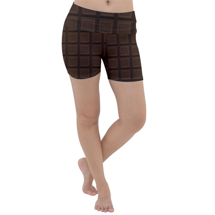 Chocolate Lightweight Velour Yoga Shorts