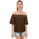 Chocolate Off Shoulder Short Sleeve Top View1