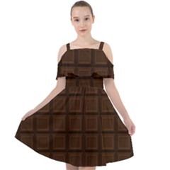 Chocolate Cut Out Shoulders Chiffon Dress by goljakoff