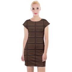 Milk Chocolate Cap Sleeve Bodycon Dress by goljakoff