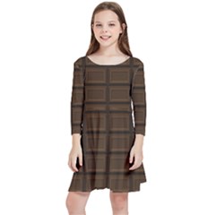 Milk Chocolate Kids  Quarter Sleeve Skater Dress by goljakoff