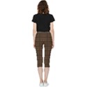 Milk chocolate Inside Out Lightweight Velour Capri Leggings  View4